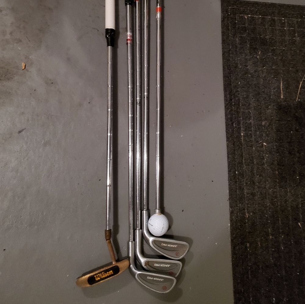 Golf clubs and cover